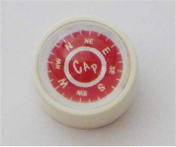 Domed Glass Compass White 12mm