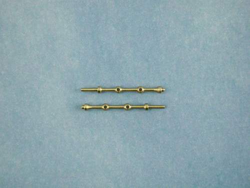 2 Hole Capping Stanchion, Brass 15mm (10)