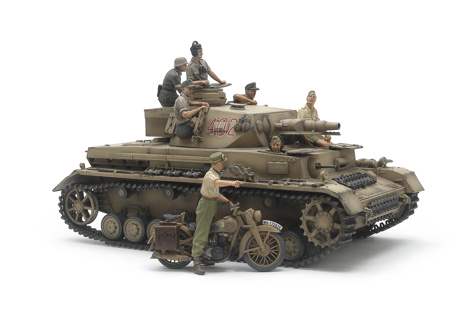 Tamiya IV.F & Motorcycle N. Africa 1:35 Scale