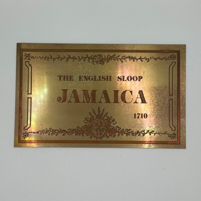 Jamaica Nameplate Brass 65x115mm