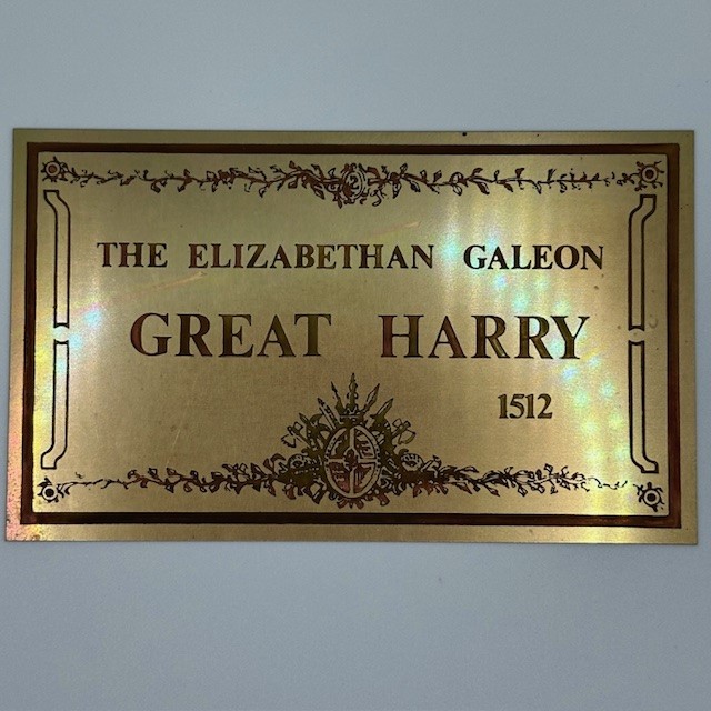 Great Harry Nameplate Brass 65x115mm