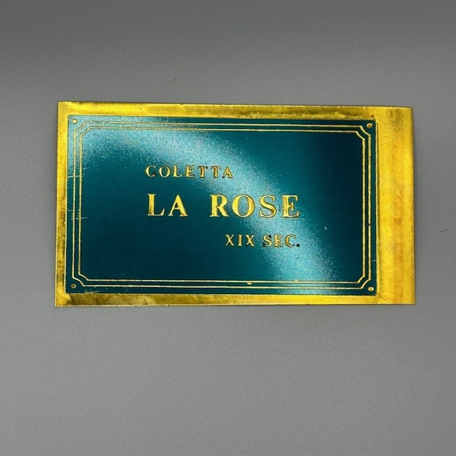 La Rose Nameplate Brass 50x87mm