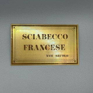 Sciabecco (Xebec) Nameplate Brass 50x87mm