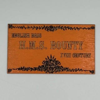 Bounty Nameplate Wood 40x70mm