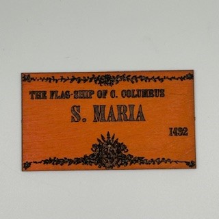 Santa Maria Nameplate Wood 40x70mm