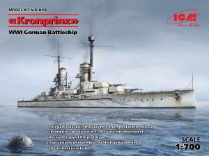 ICM Kronzprinz WWI German Battleship 1:700 Scale