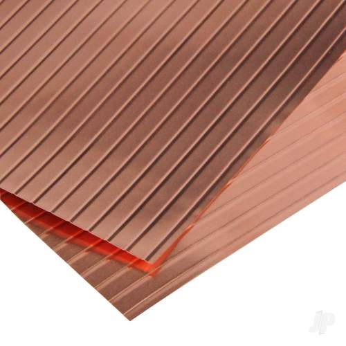 Corrugated Copper Sheet .003in Thick 5x7in (2 pcs)