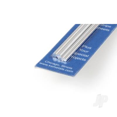 K&S 12in Soft Bendable Solid Aluminium Rod 3/32. 1/8 (4)