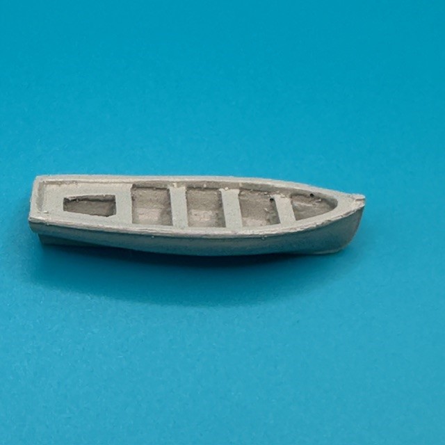 19ft Dinghy/Jolly Boat Carvel Transom Stern 38mm 1:128 Scale