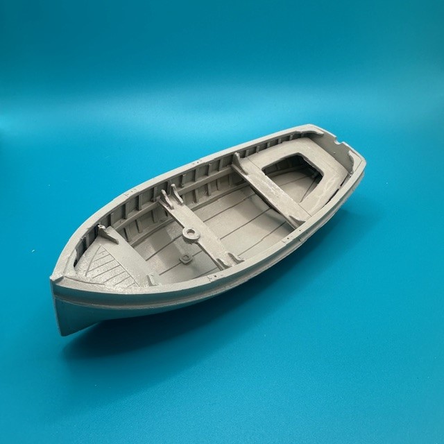 24ft Lifeboat Clinker Transom Stern 150mm 1:48 Scale