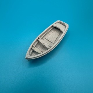 10ft 8in Dinghy Clinker Transom Stern 68mm 1:48 Scale