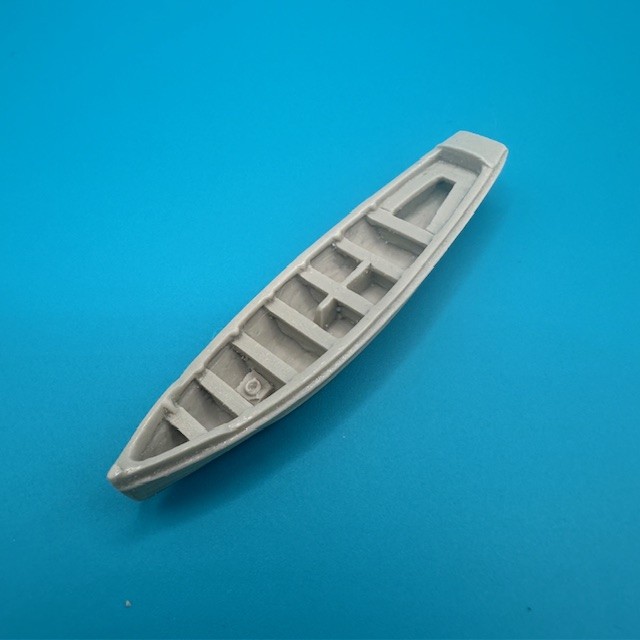 30ft Longboat/Gig Clinker Transom Stern 71mm 1:128 Scale