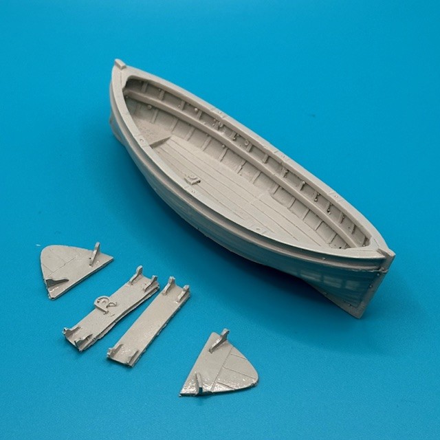 17ft Lifeboat Clinker Double Ended 107mm 1:48 Scale