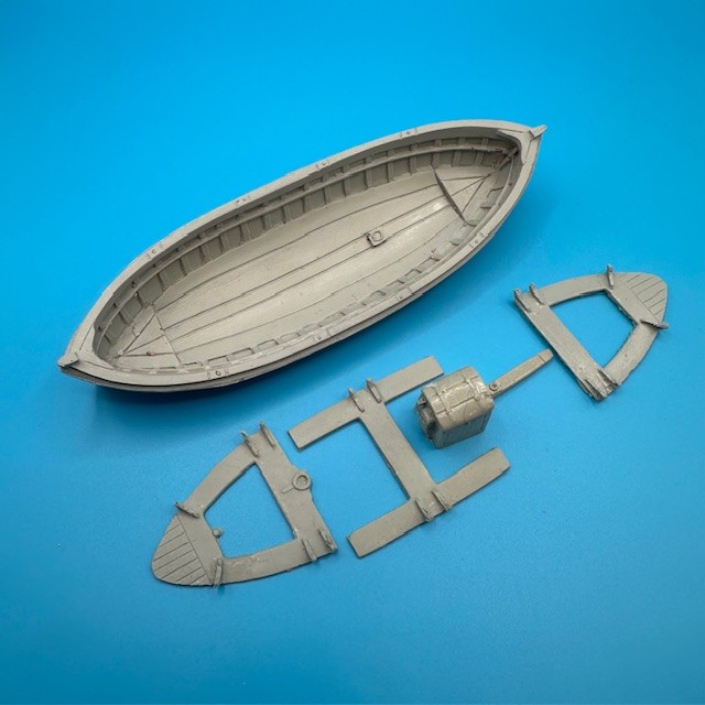 22ft Lifeboat Clinker Double Ended Motor Version 140mm 1:48 Scale