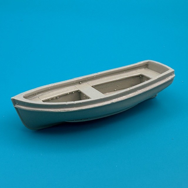 12ft Lifeboat/Tender Smooth Hull Transom Stern 76mm 1:48 Scale