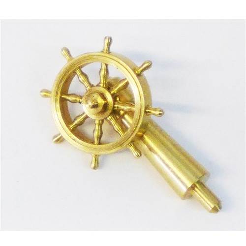 Ships Wheel Brass on Stand 40mm