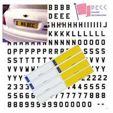 Number Plate Decals