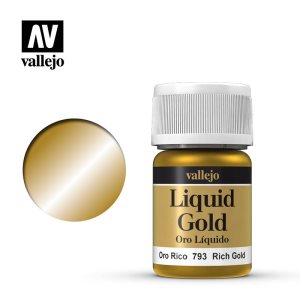 Vallejo Liquid Rich Gold 35ml (Alcohol Based)