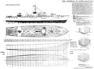 Fairmile F Model Boat Plan MAR2342 | Cornwall Model Boats