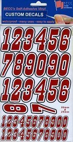Multi Coloured Number Pack Red
