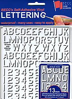 BECC Pennant Lettering US & International 13mm