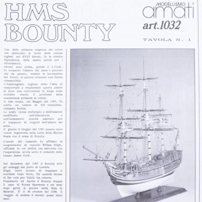 Amati HMS Bounty Plan Set
