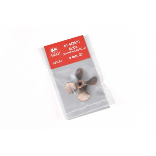 4 Blade Bronze Propeller RH 30mm (Non Working)