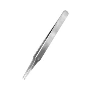 Modelcraft Flat Rounded Stainless Steel Tweezers (120mm) #2A