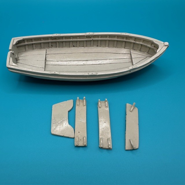 20ft Dinghy Clinker Transom Stern 125mm 1:48 Scale